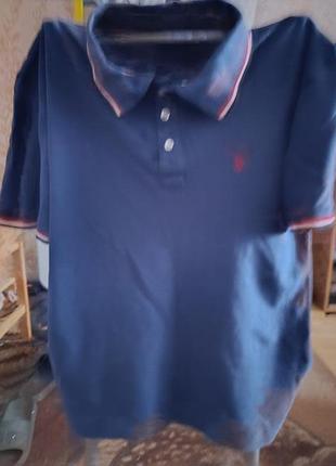 Оригинальный поло polo ralph lauren custom fit размер l синее