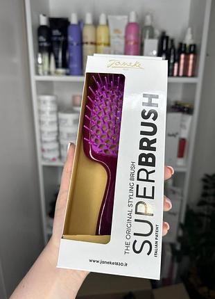 Расческа janeke superbrush (бургунди с розовым)