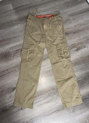 Штани карго брюки з накладними кишенями superdry, m