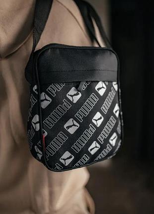 Мужская спортивная барсетка puma через плечо, чёрная