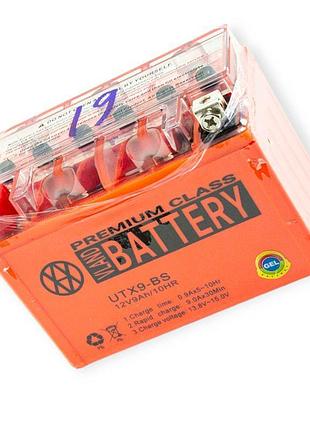 Аккумулятор 12v 9a (150x85x106) гелевый vland оранжевый (2.9 kg)