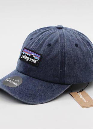 Кепка patagonia в винтажном стиле, бейсболка патагония с вышитым лого, унисекс темно синяя