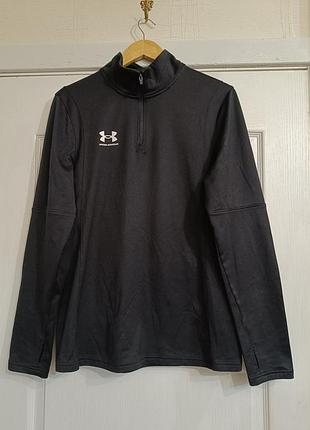 Мужская спортивная кофта лонгслив under armour 1/4 zip, черная, размер m.