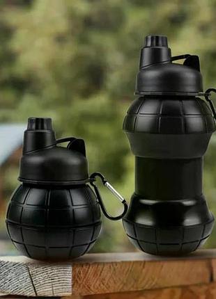 Бутылка для воды раскладная граната kettle and-2 черная