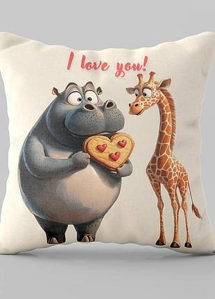 Подушка 3d i love you 28982 50х50 см