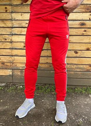 Штаны adidas красные 2