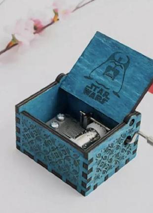 Музыкальная шкатулка винтажная звездные войны star wars 5327 голубая