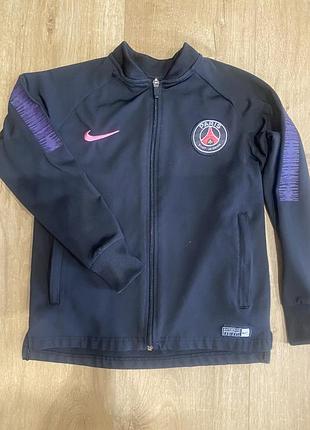 Олімпійка nike dri-fit psg (париж сен-жермен) дитяча / підліткова — спортивна кофта на замочку (128-137 см / s)
