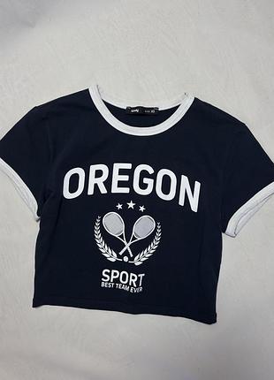 Жіночий топ sinsay «oregon» темно-синього кольору