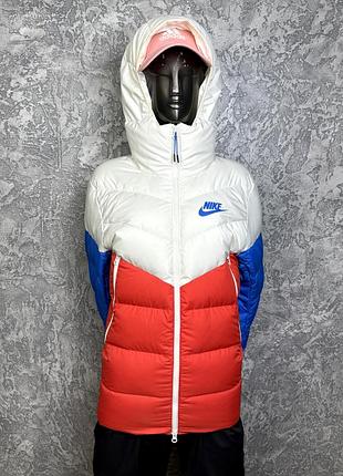 Nike куртка пуховик xs-s размер стёганая яркая