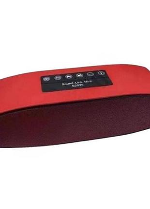Bluetooth-колонка аккумуляторная 6вт, usb, microsd, aux, 1200мач s2026 красная