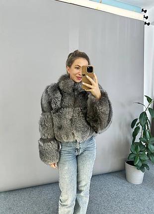 45 см, шубка чернобурки натуральная