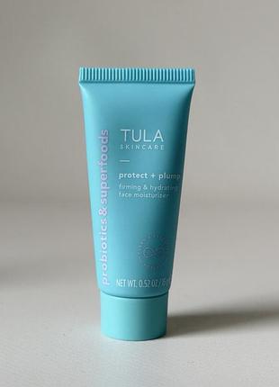 ❗️уцінка. tula skincare — protect + plump firming & hydrating face moisturizer — зміцнювальний та зволожувальний крем для обличчя