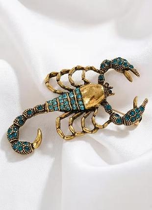 Брошка 🦂 скорпіон у вінтажному стилі знак зодіаку бронза комаха брош пін значок анімалістична тварина