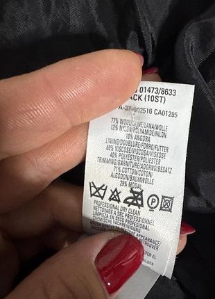 Шерстяне пальто з капюшоном  оздоблене велюром marks&spencer 4