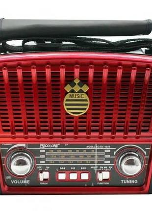 Радиоприемник rx-bt456 golon fm красный