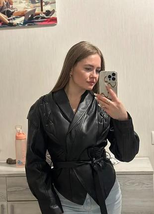 Куртка из экокожи 7