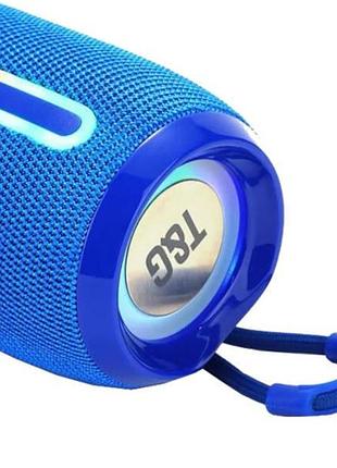 Колонка bluetooth з функцією speakerphone з радіо rgb tg653 синя