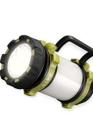 Фонарь диодный 5w led + 40 smd + 20 red led, usb, акб 3000 мач, 4 режима, power bank, крючок s-link