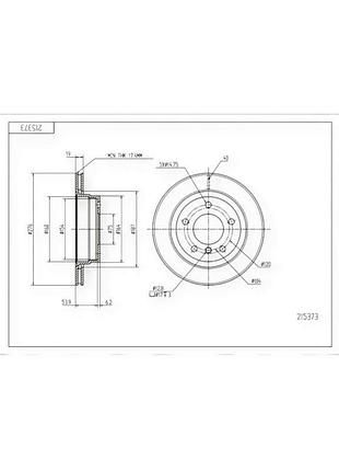 Диск тормозной bmw 3 (e36, e46) задний (276x19mm) hart