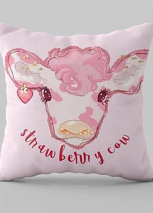 Подушка 3d strawberry cow 28936 50х50 см