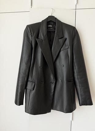 Жакет шкіряний zara 8