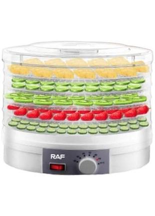 Сушилка электрическая для фруктов и овощей 350вт fruit drying machine r.6800 белая