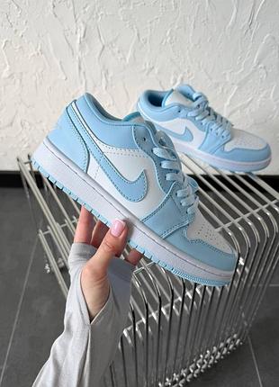 Nike air jordan 1 low blue white 2