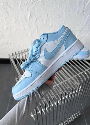 Nike air jordan 1 low blue white 3