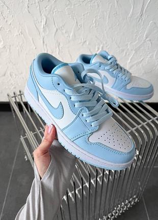 Nike air jordan 1 low blue white 8
