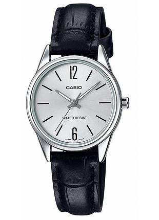 Женские часы casio ltp-v005l-7b с кожаным ремешком и классическим дизайном