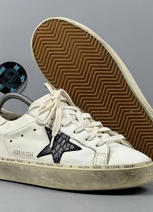 Golden goose ggdb hi star кроссовки голден гус золотой гусь обувь кеди кросівки взуття шкіряне черевики ботинки кожа классические потертые