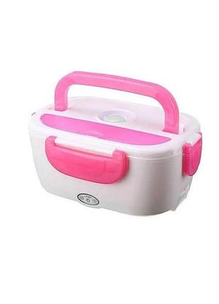 Автомобильный ланч бокс hp-2 с подогревом розовый