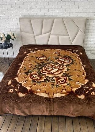 Плед велюровий 200×240 двосторонній квітка