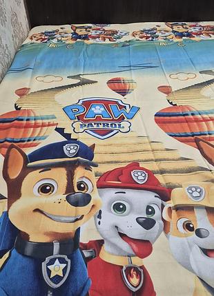 Полуторний 3д комплект постільної білизни paw patrol