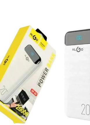 Power bank klgo kp-89 20000 mah білий