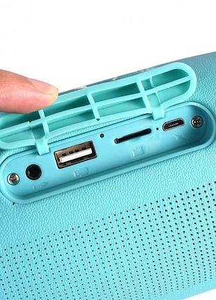 Бездротова bluetooth колонка stereo bt tg-165 10 w бірюзова