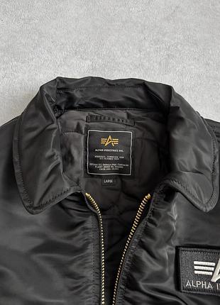 Бомбер alpha industries cwu 45 чорний 5