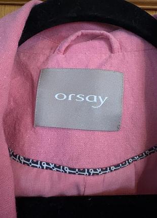 Льняний піджак рожевий orsay 2