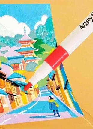 Набір акрилових двосторонніх маркерів 24шт-48кол acrylic marker map-09