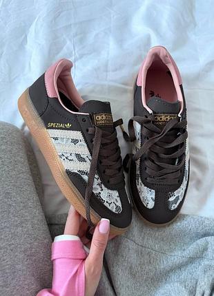 Adidas spezial lace brown pink 10
