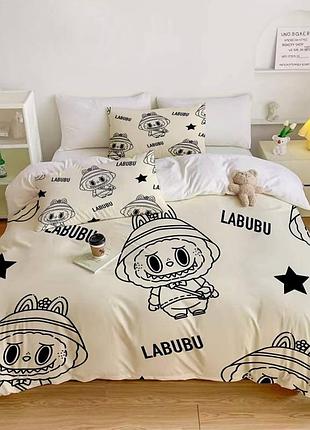 Постільна білизна 3d полуторна з мікросатину labubu №10 31616 150х215 см 50х70 см