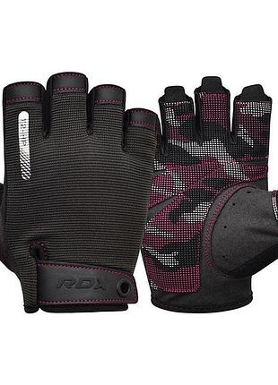 Перчатки для фитнеса rdx t2 half pink s