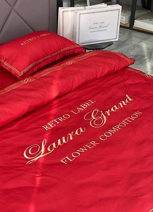 Євро комплект постільної білизни laura grand однотонний — спокій grand ніч