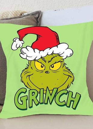 Подушка 3d новогодняя grinch 3177_d 15370 35х35 см