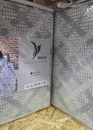 Бавовняний турецький плед з бахромою євро розміру елегантний