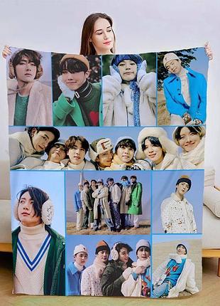 Плед 3d новогодний зимний bts №3 15384 160х200 см