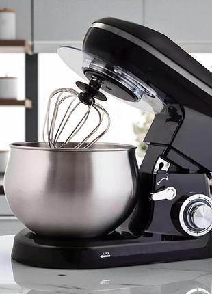 Тестомесильная машина crownberg cb-3407 2600вт кухонный комбайн 5 л планетарный тестомес-миксер кухонный тесто