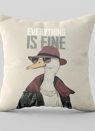 Подушка 3d everything is fine 28929 35х35 см