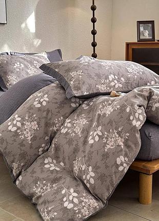 Постельное белье полуторное с текстурой льна colorful home 21690 150х210 см